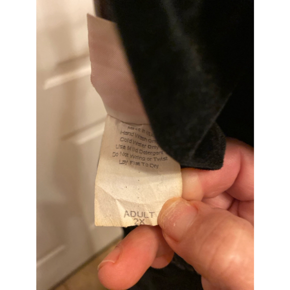 Algy velour jumpsuit high neckline and blue & gold sequin 2X - Picture 5 of 6